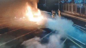 韓国製EVヒョンデの「アイオニック」が衝突事故で車両火災、運転者死亡…ナンバープレート焼失し身元特定できず