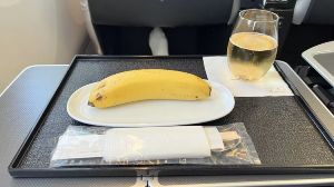【悲報】 JALビジネスクラス搭乗のヴィーガン客が激怒「機内食がバナナ1本だった」「ヴィーガンでない乗客には、炙りマグロにモロッコ風なすサラダ...